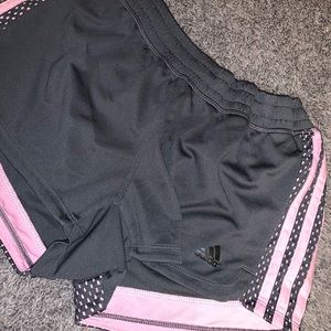 ADIDAS PINK AND GREY SHORTS